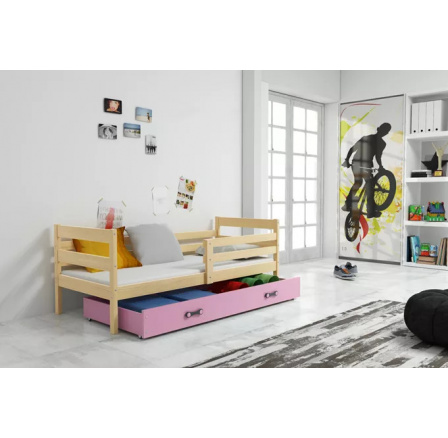 ERYK PARTEROWE RAMA SOSNA SZUFLADA RÓŻOWY 90 X 200 KPL