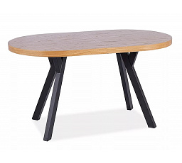 DOMINGO II étkezőasztal, tölgy/fekete