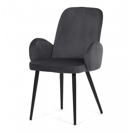 Jídelní židle, šedá, sametová látka, DCL-X7129 GREY2