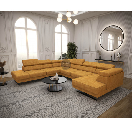 NAROŻNIK EMPORIO MAX II 300X350X180 - lewa , Odcienie żółtego