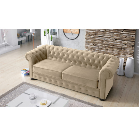 SOFA MANCHESTER III 218 CM - Sofa bez funkcji spania , Odcienie beżu