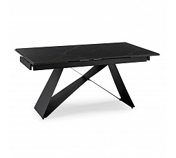 Stół VICTOR Ceramiczny Rozkładany 160-240 cm Czarny Marmur/Czarny