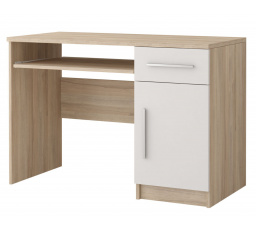 OMEGA III - 08 íróasztal, Sonoma Tölgy/Fehér