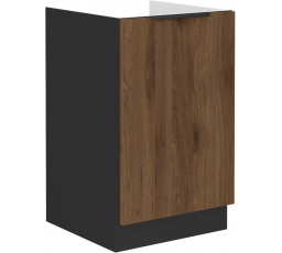 Dolní skřínka MONZA - 50 ZL 1F BB, Černá mat/Ořech