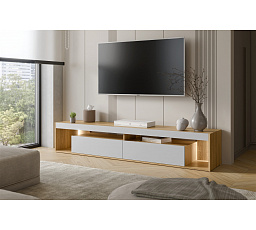 FIORE 200 TV-szekrény, tajga tölgy / szürke