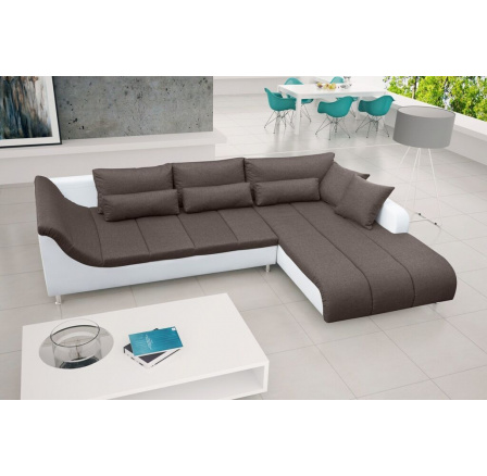 Rohová sedací souprava Alex P tm.hnědá