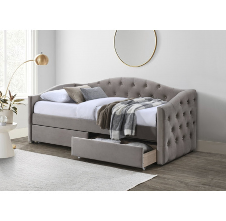 Ágy tárolóval ALOHA, Bézs Bársony