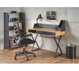 Íróasztal B43, arany tölgy/fekete