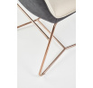 K390 étkezőszék, Krém/Tmaványszürke/Rózsaarany