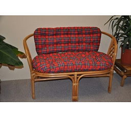 Polstr na lavici Bahama červená kostka