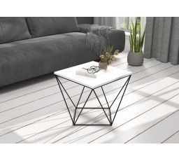 DIANA dohányzóasztal 50x50 Fekete+Fehér