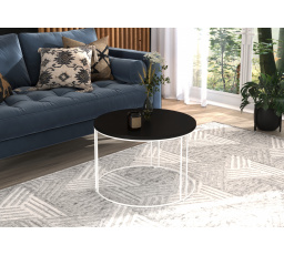 NOEL Dohányzóasztal Fehér+Fekete