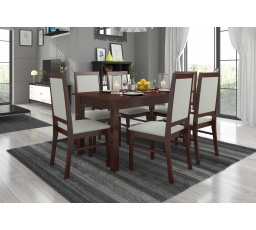 RODOS 25 Asztal és szék készlet Sötét dió