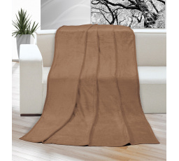 Deka micro jednolůžko 150x200cm kávová