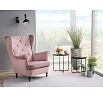 LADY Velvet fotel, ódon rózsaszín Bluvel 52/wenge