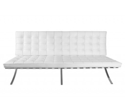 Sofa BA2 2 személyes, fehér ökobőr