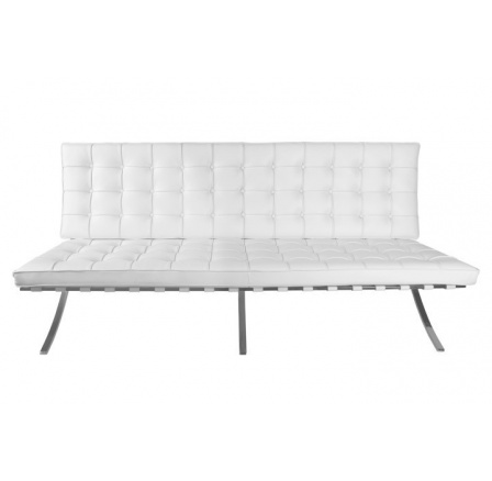 Sofa BA2 2 személyes, fehér ökobőr