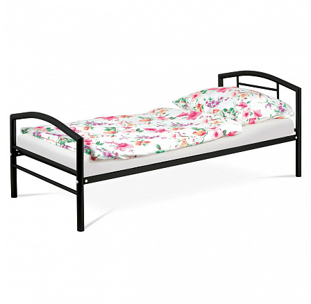 Jednolůžková postel 94x207cm, kov, černá, BED-1900 BK