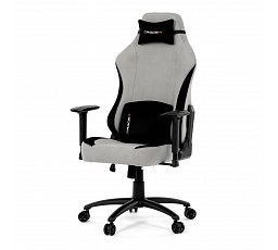 Herní křeslo, houpací mechanismus, stříbrná látka, KA-F12 SIL2