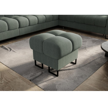 PUFA ASPEN 55x55 CM - Odcienie oliwkowego