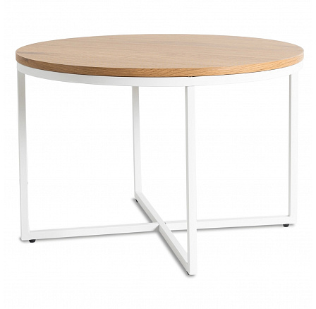 Stolik HANTEL Dąb Złoty/Biały