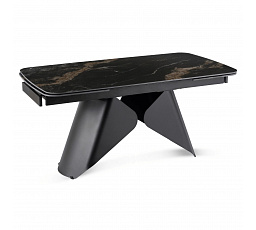 Stół VERONA Ceramiczny Rozkładany 160-240 cm Czarny Marmur/Czarny