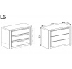 LIVINIO L6 komód Ribbeck / Fehér fényes