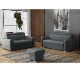 Sedací souprava Petrit 3+2+taburet Paros tmavě šedá