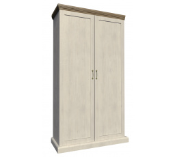 ROYAL S2D ruhásszekrény, Északi fenyő + Vad tölgy