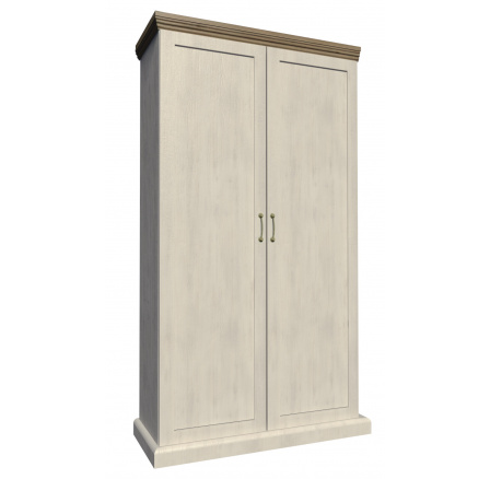 ROYAL S2D ruhásszekrény, Északi fenyő + Vad tölgy