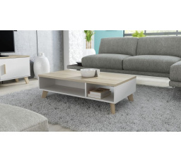 LOTTA dohányzóasztal 110, Fehér/ Sonoma tölgy