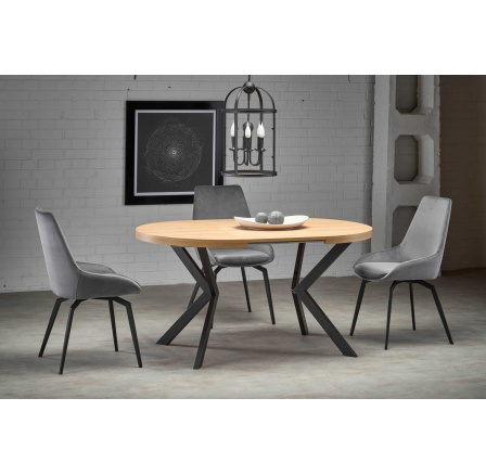 PERONI étkezőasztal, arany tölgy/fekete