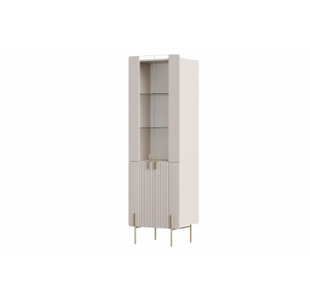 Witryna Malmi 60 cm - kaszmir / crema bianca / złote nóżki Witryna Malmi 60 cm - kaszmir / crema bianca / złote nóżki