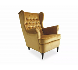 HARRY Velvet fotel, Curry Bluvel 68/wenge