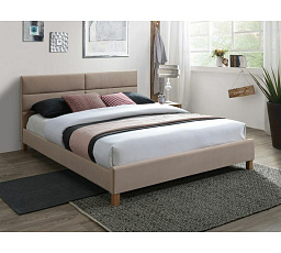 SIERRA Velvet ágy, 160x200 cm, bézs Bluvel 28