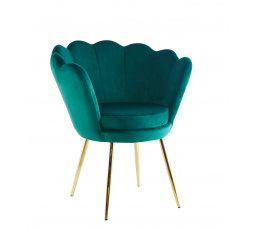Zöld bársony fotel /arany lábak/ FR1-FX
