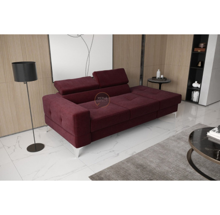 SOFA TOSCANIA II SZEZLONG 205 CM - Odcienie bordowego , Szezlong po prawej - prawa strona