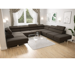 NAROŻNIK EMPORIO MAX I 300X350X220 - prawa , Odcienie Brązu