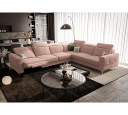 NAROŻNIK Z FUNKCJĄ RELAX MALIBU MAX 320x250 - prawa , Odcienie różu