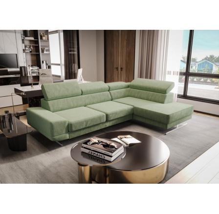 NAROŻNIK MILANO I - Odcienie oliwkowego , prawa