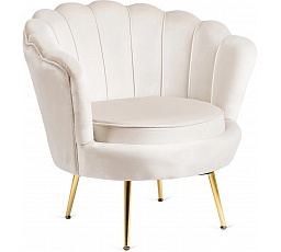Fotel ANGEL Kremowy Welurowy