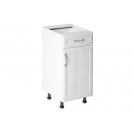 Sycylia D40S1-P alsó konyhaszekrény, fehér