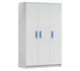 3D SMYK I - 19 Gardróbszekrény, Fehér Matt/Kék