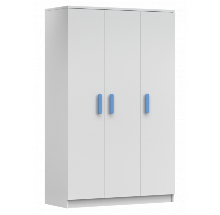 3D SMYK I - 19 Gardróbszekrény, Fehér Matt/Kék