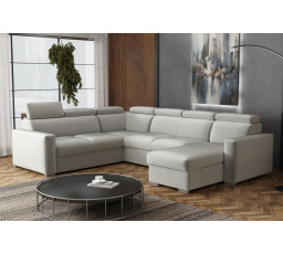 Sedací souprava Petrit U pravá Paros světle šedá