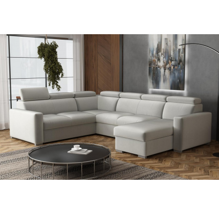 Sedací souprava Petrit U pravá Paros světle šedá