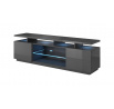 TV komód EVA, grafit fényes/grafit fényes