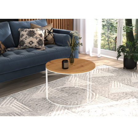 NOEL Dohányzóasztal Fehér+Artisan