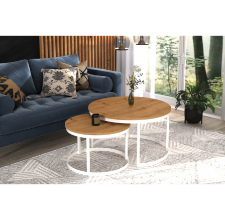 Konferenciasztal 2 az 1-ben OKIN Fehér+Artisan