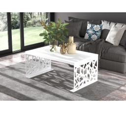 SEMARA dohányzóasztal 100x60 Fehér+Fehér